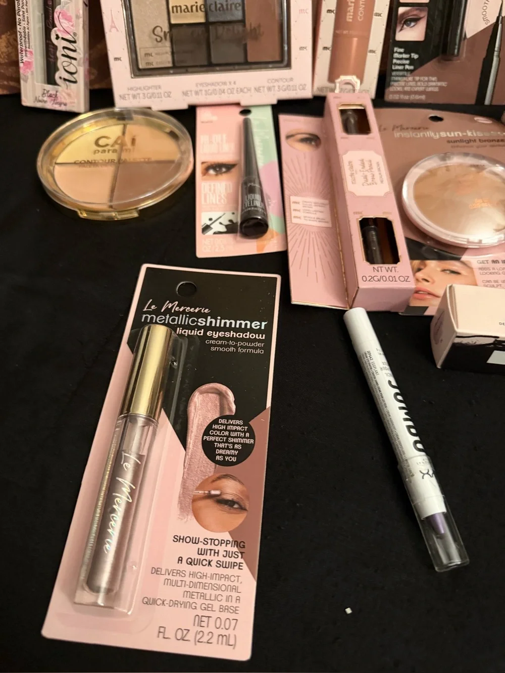 Assorted Makeup Collection - Pink & Rose Gold Accents-18 Pc
